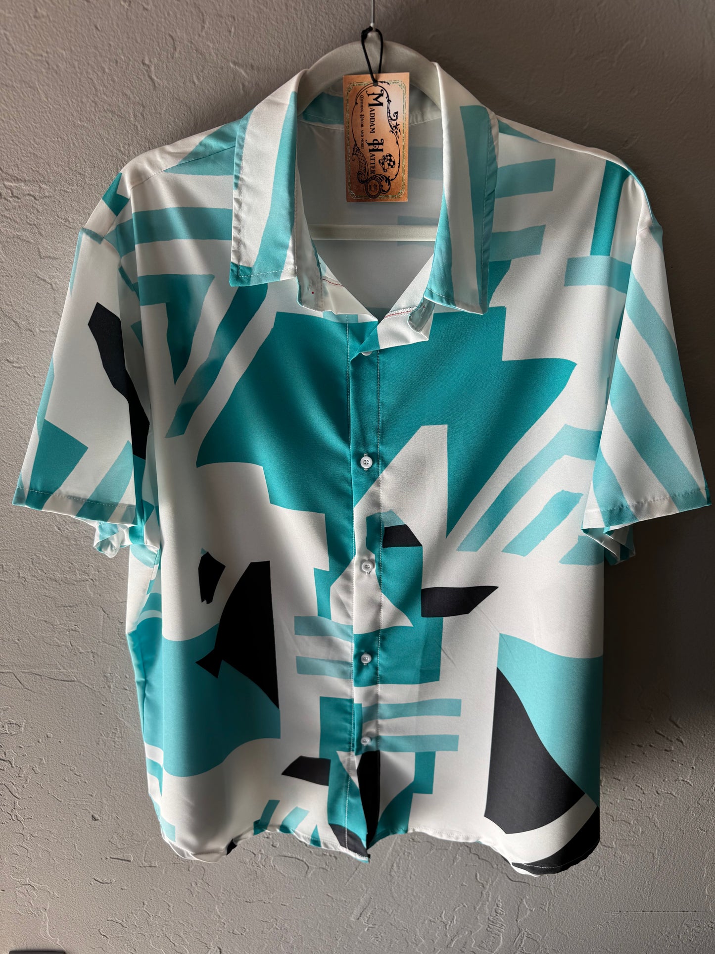Teal Abstract Shirt