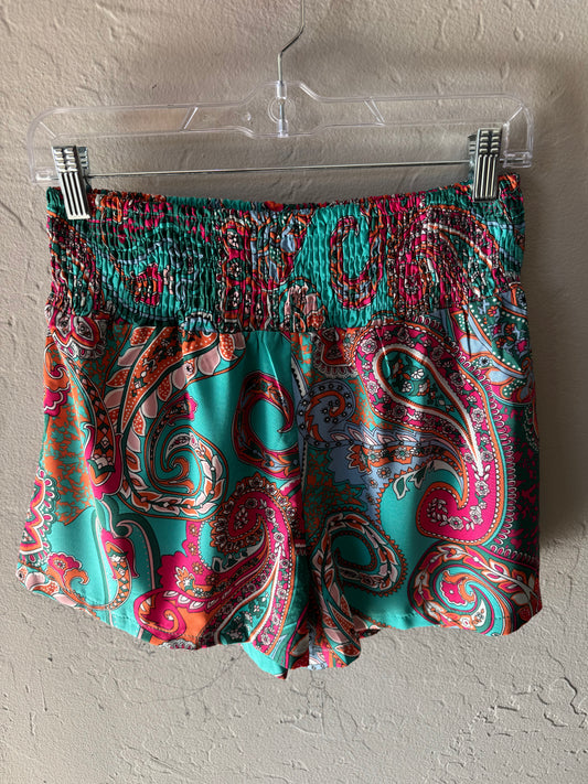 Teal and Pink Shorts